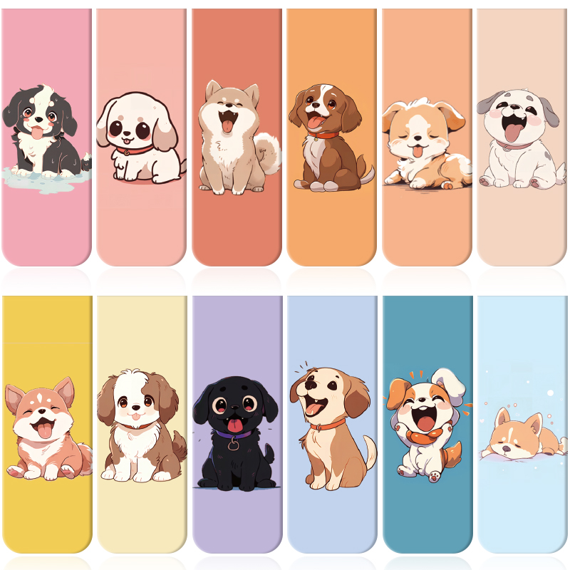 12 Pcs Cartoon Puppy Magnetic  - đánh giá và giá Bookmark Magnetic Clip