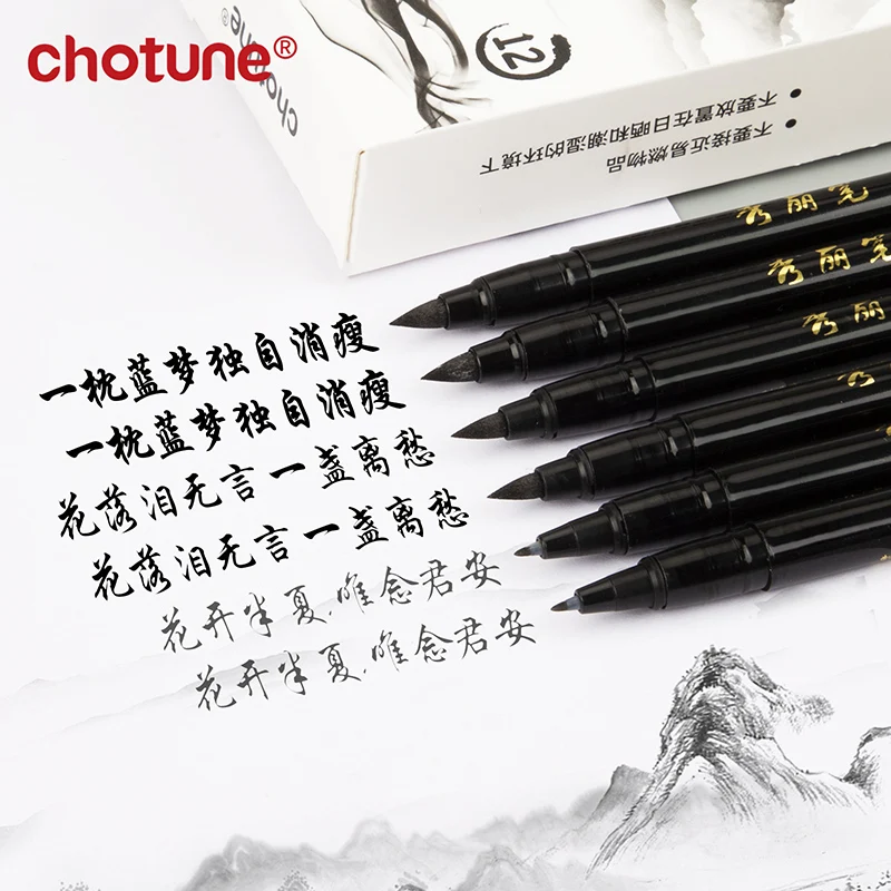 Brush Lettering Pens Set Black - đánh giá và giá Fountain Pen Ink