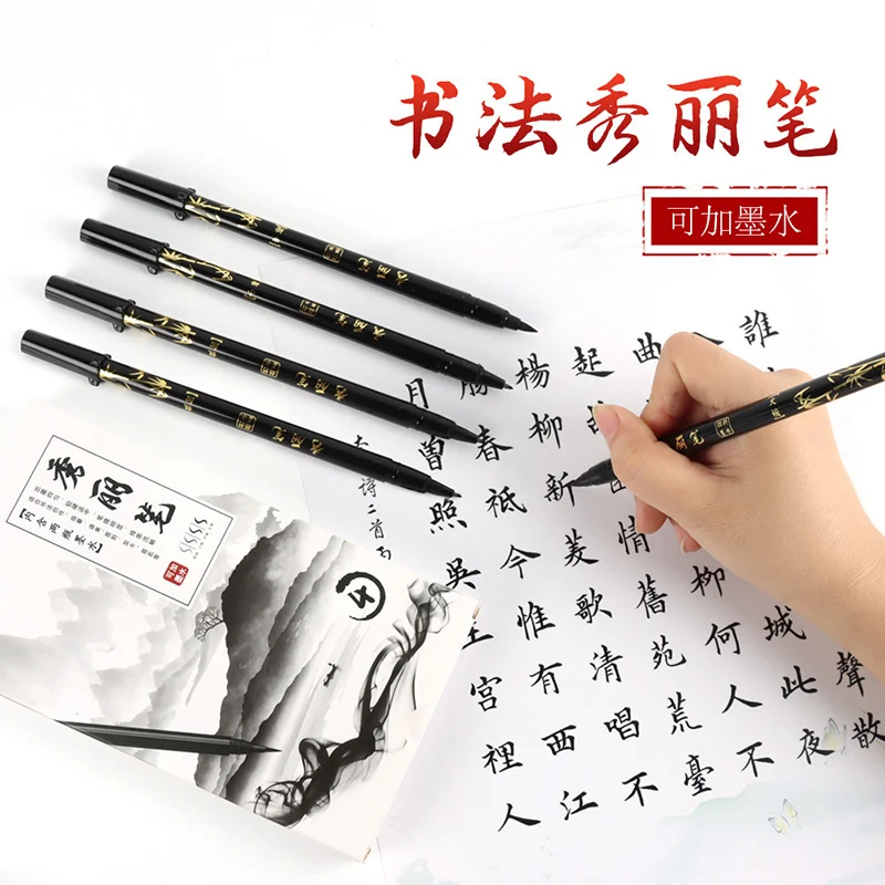 Brush Lettering Pens Set Black - đánh giá và giá Fountain Pen Ink