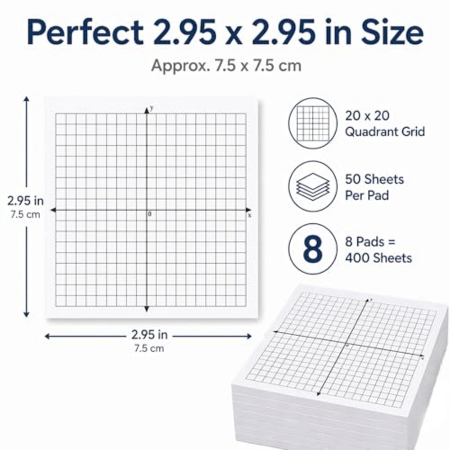 Graph Paper Sticky Notes 3x3 X - đánh giá và giá Graph Paper Pad