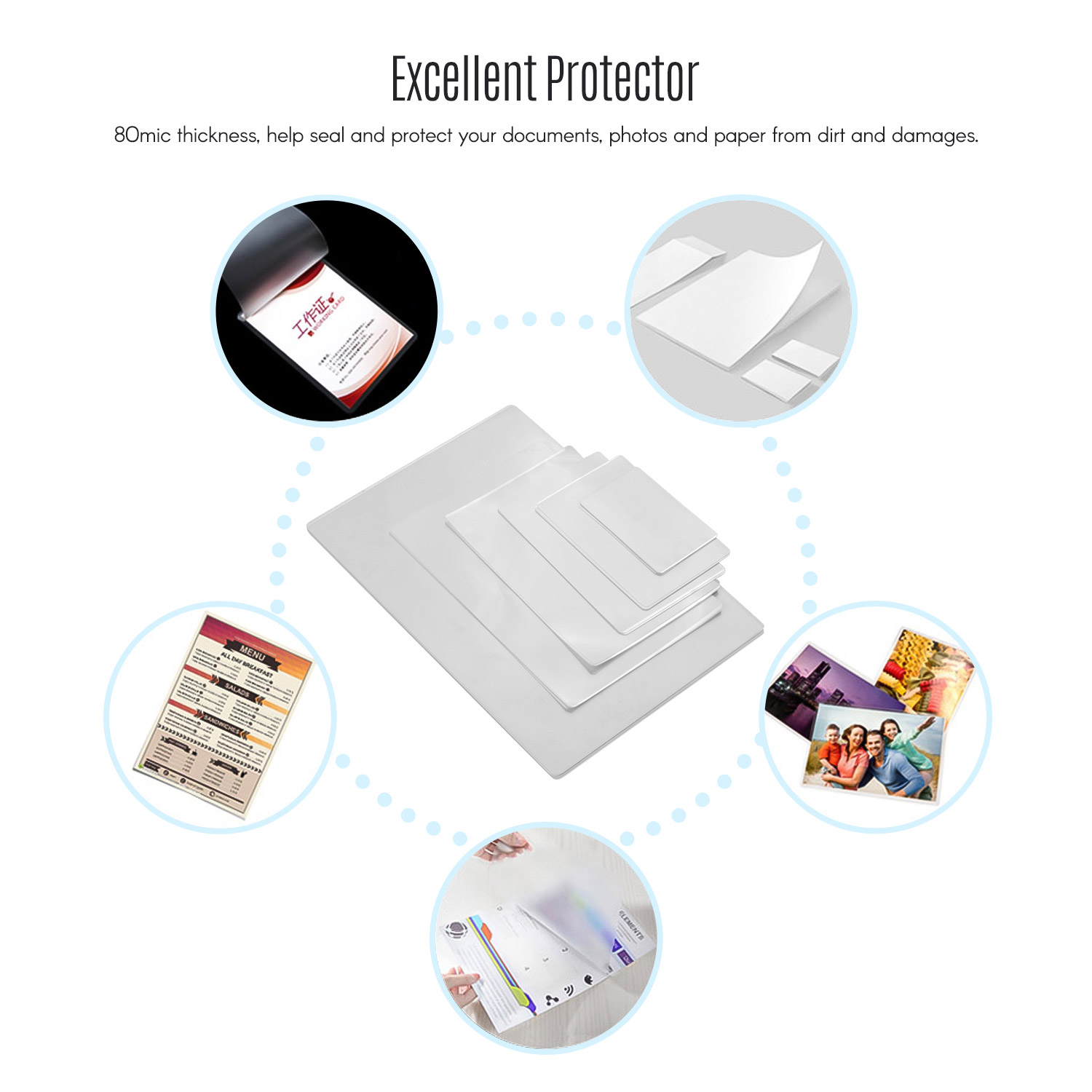 80mic Thermal Laminating Film  - đánh giá và giá Document Laminator Pouch