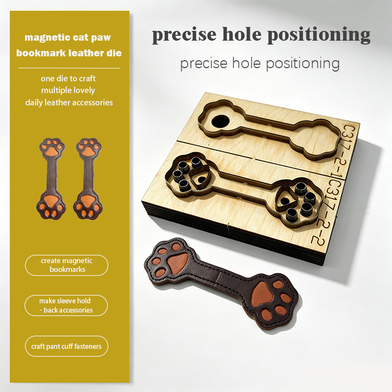 C317 Cat Claw Leather Cutting  - đánh giá và giá Bookmark Magnetic Clip