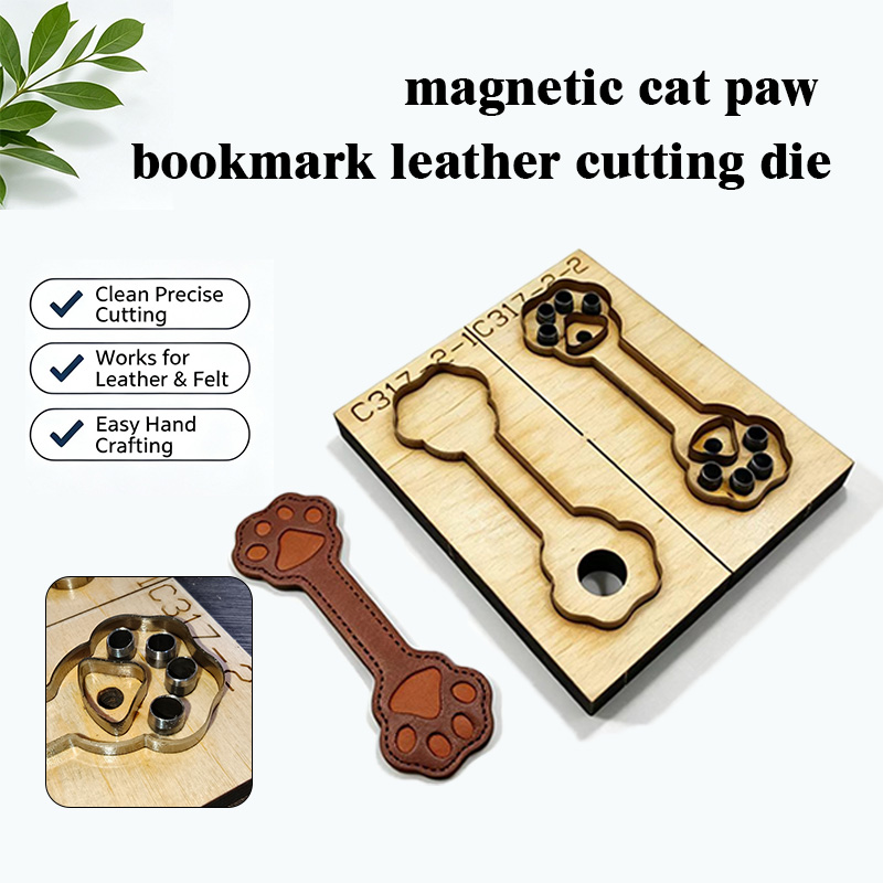 C317 Cat Claw Leather Cutting  - đánh giá và giá Bookmark Magnetic Clip