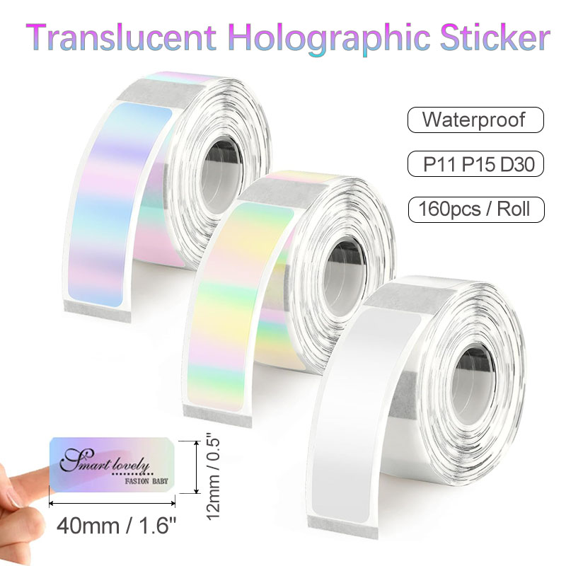 D30 Transparent Holographic Th - đánh giá và giá Label Printer Tape